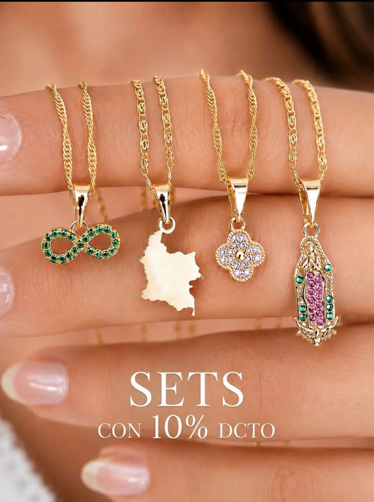 Set dama cadena + dije