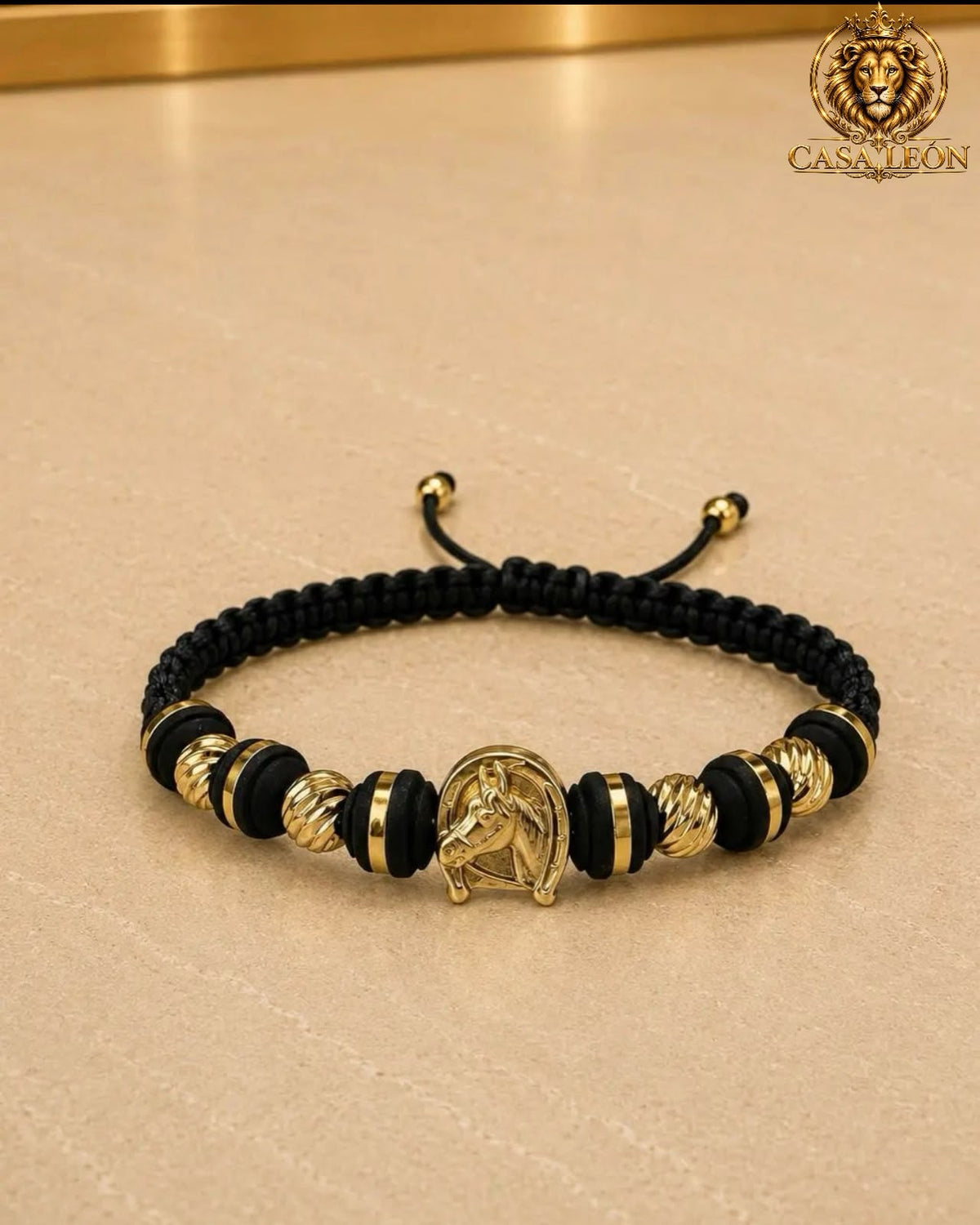 Brazalete caballo 5MM diamantado | Casa León